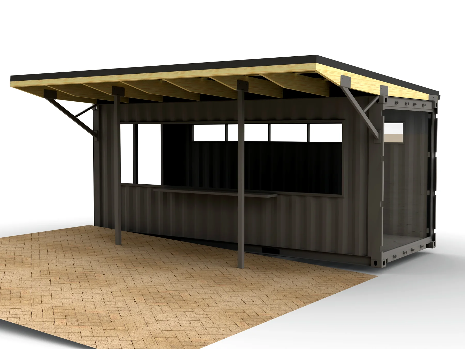 Balance Coffee awning render