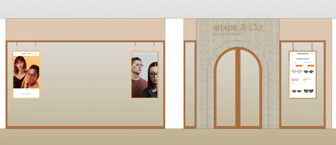Shopfront display concept render