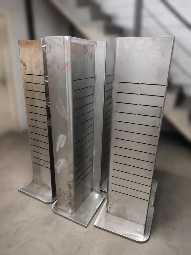 Custom sheet metal display units